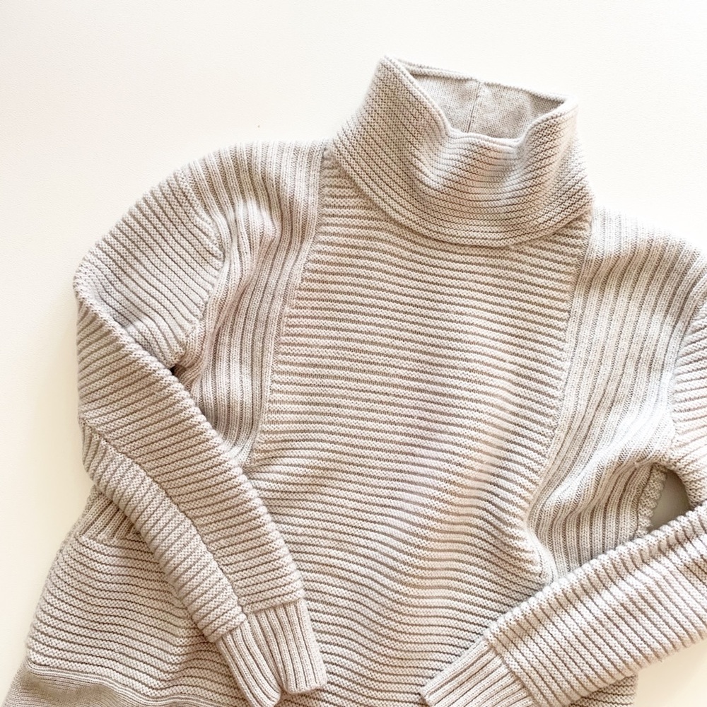 Athleta | Mock Neck Knit Wool Sweater